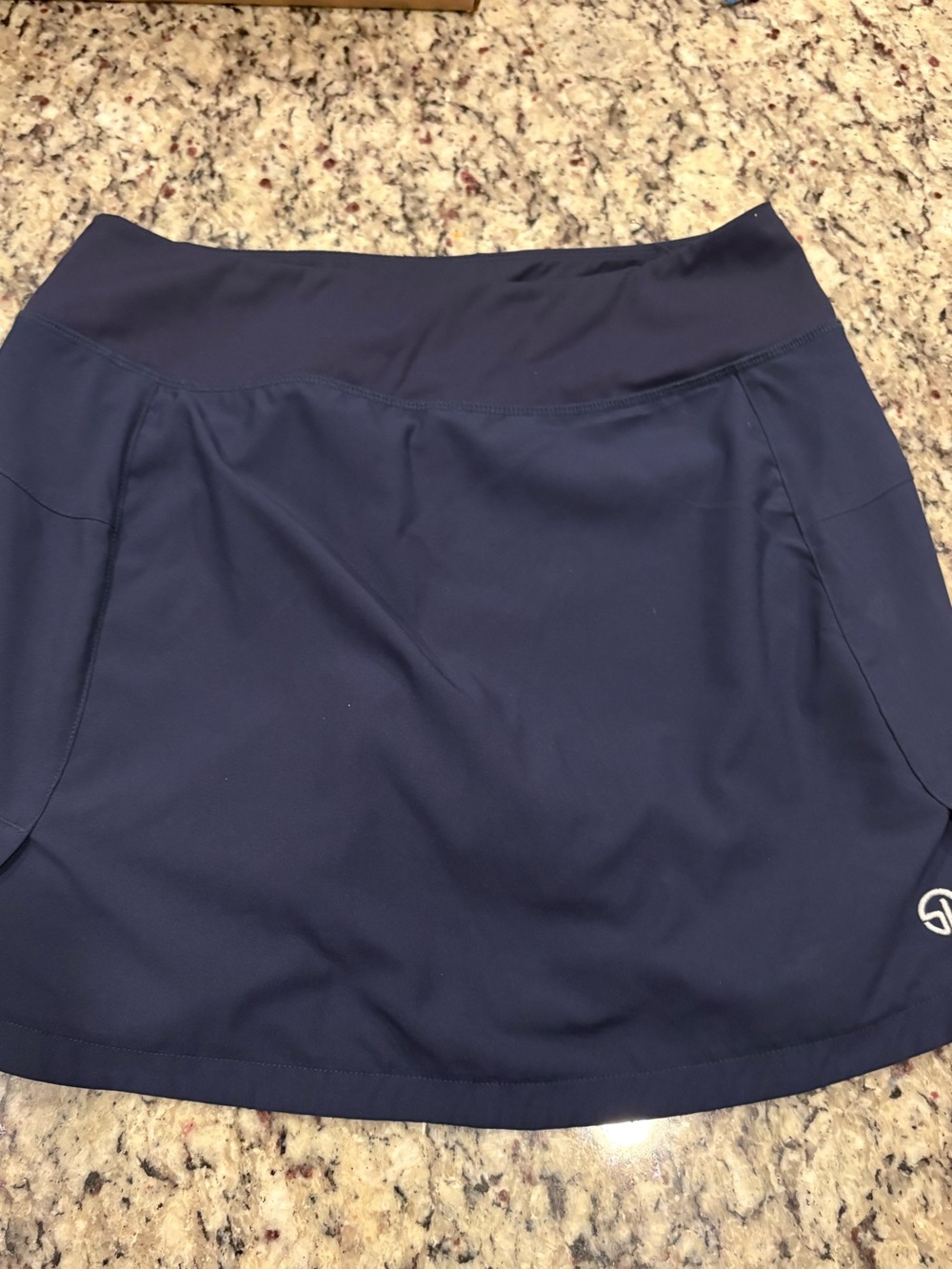 Women's Navy Athletic Skirt with Built-In Shorts